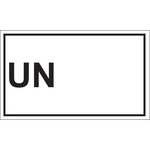 Gefahrzettel mit UN zum Selbstbeschriften, Folie, 100 x 60 mm, 500 Stück/Rolle