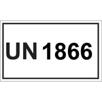 Gefahrzettel mit UN 1866, Folie, 100 x 60 mm, 500 Stück/Rolle